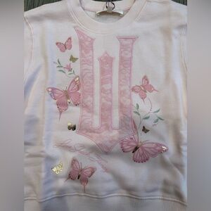 LoveShackFancy, Wicked Collaboration, Pink Sweatshirt, Size Youth L